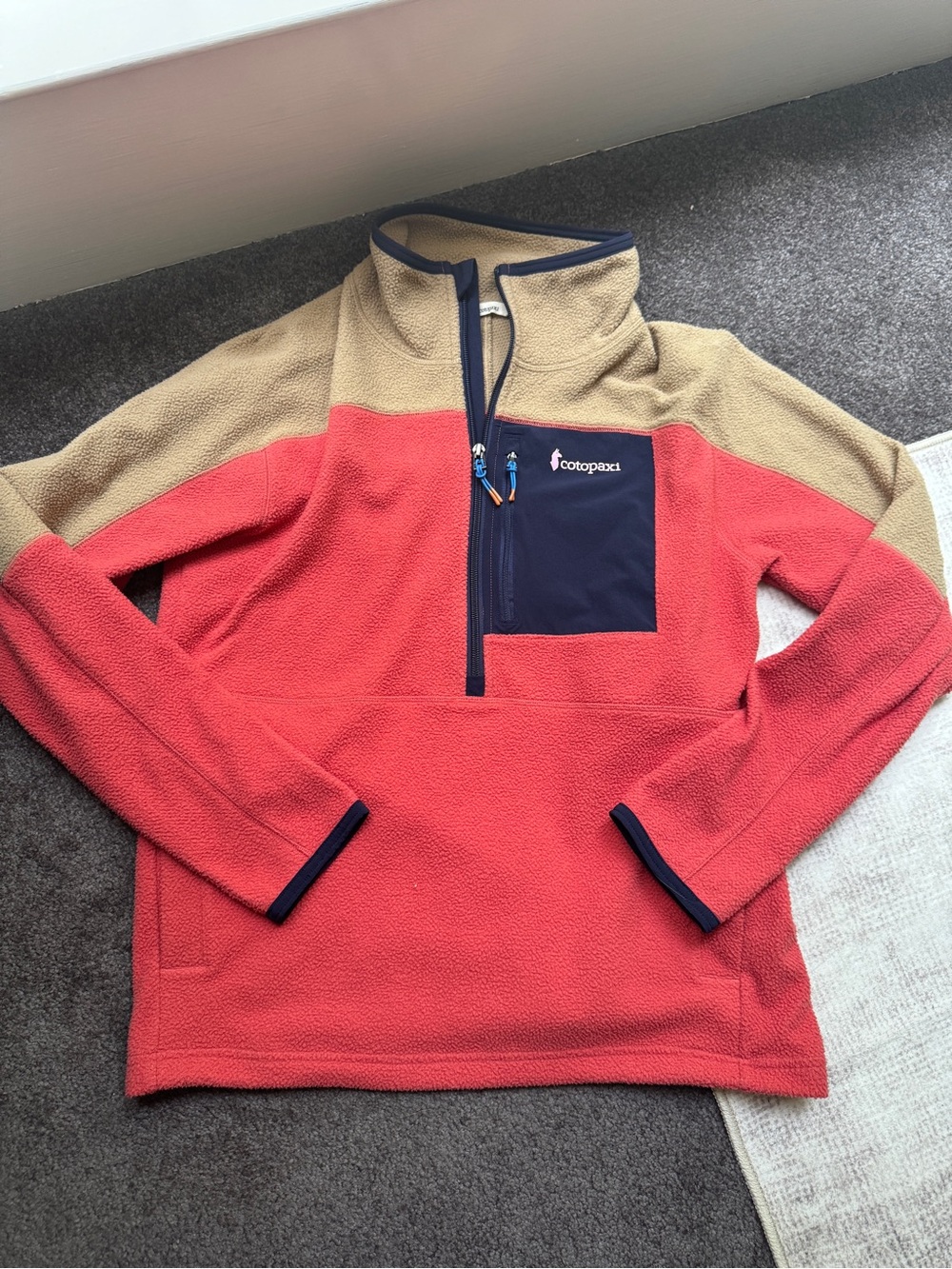 Cotopaxi Colorblock Fleece 1/4 Zip Mock Neck Pullover Sweatshirt Women’s M